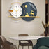 Artistic deer wall clock